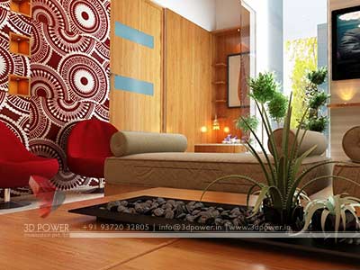 Modern bungalow living room design